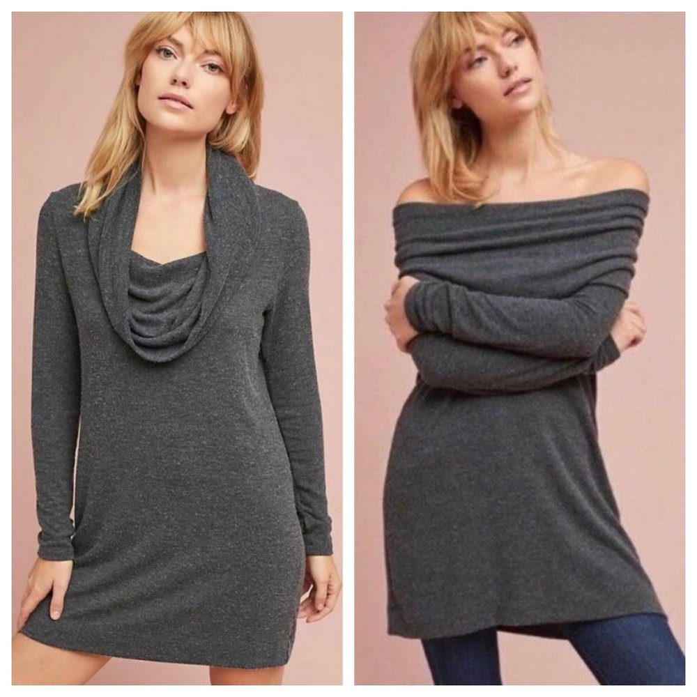 Anthropologie Michael Stars Grey Sweater Dress S - Picture 1 of 12